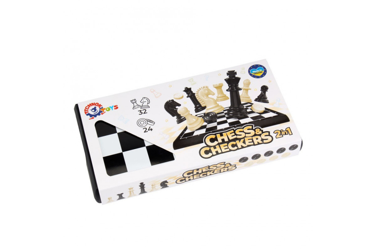 Іграшка "Набір настільних ігор Шахи-Шашки ТехноК", арт. 9079TXK, 2 в 1
