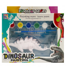 Набір для творчості Гіпсова розмальовка "Dinosaur" T55-2(Dinosaur2) 2 фігурки, фарби 6 кольорів