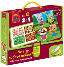 Детская развивающая игрушка "Чей окрас? Где чья мордочка?" VT1310-06 с липучками