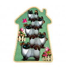 Настольная игра-сортер "Веселые котики" Ubumblebees (ПСФ066) PSF066 больше-меньше