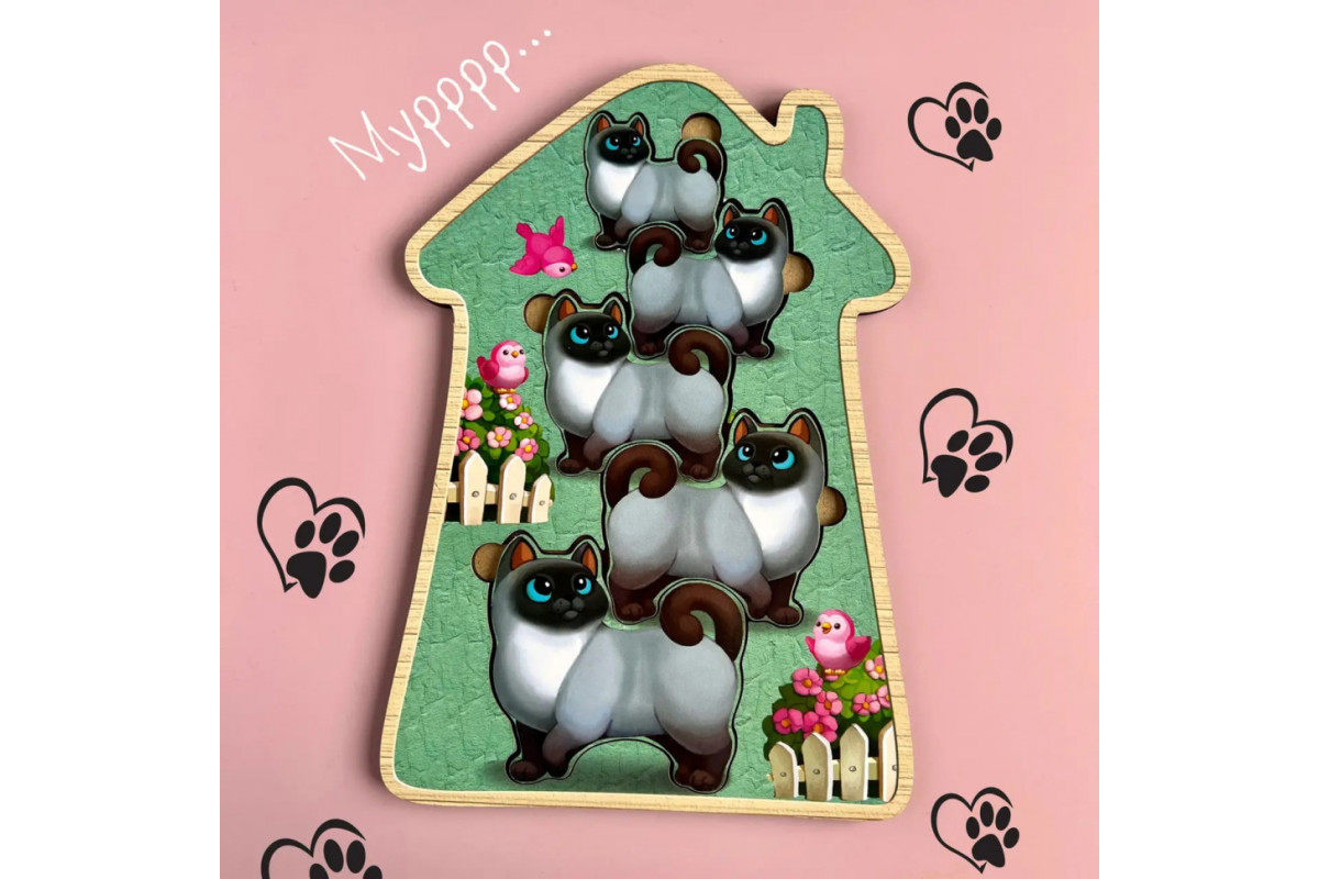 Настільна гра-сортер "Веселі котики"Ubumblebees (ПСФ066) PSF066 більше-менше