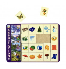 Деревянный пазл-вкладыш "Времена года" Ubumblebees (ПСД122) PSD122 сортер-ассоциации
