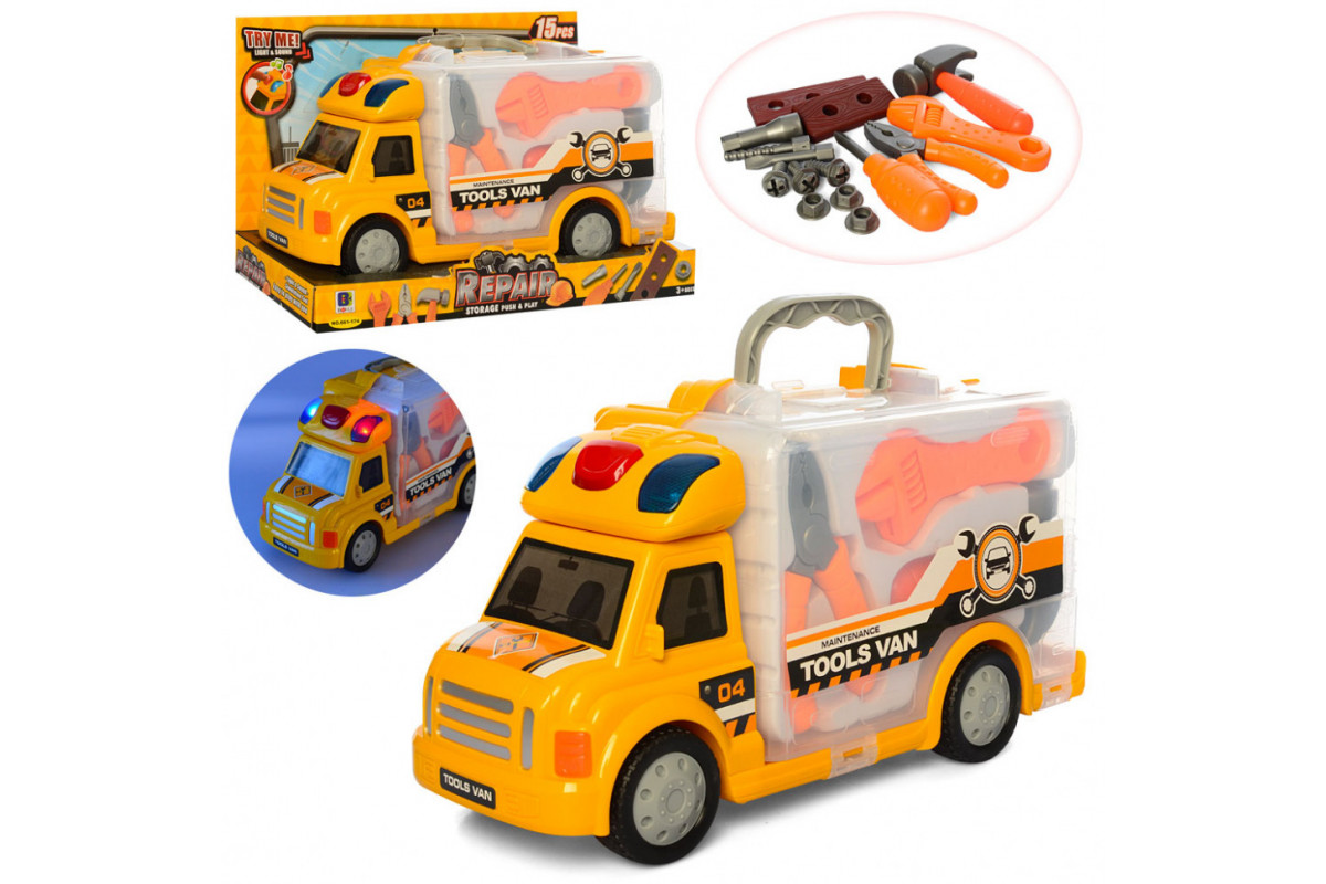 Ігровий набір машинка з інструментами 661-174 зі світлом і звуком