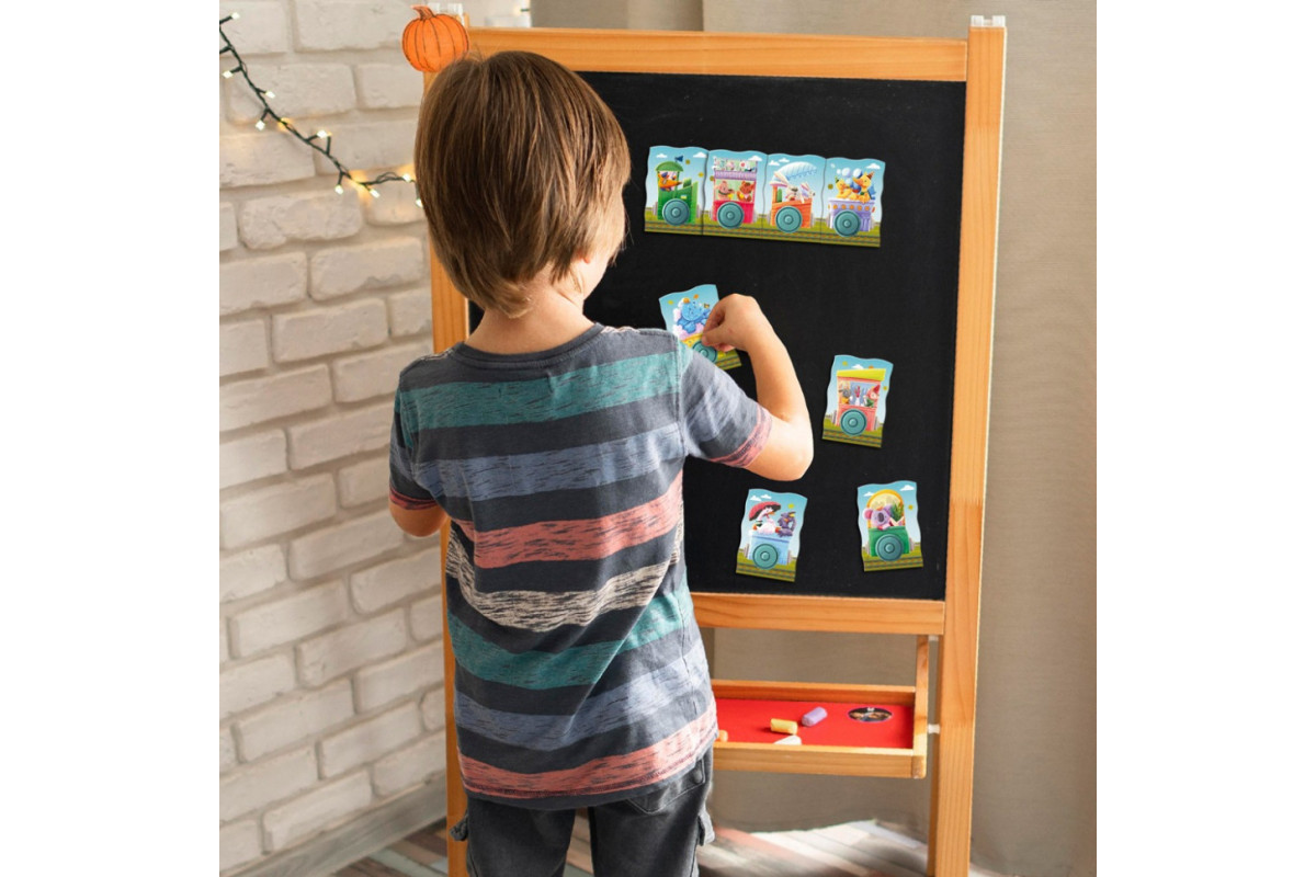 Детская магнитная игра "Путешествие на поезде" 200254, 8 элементов