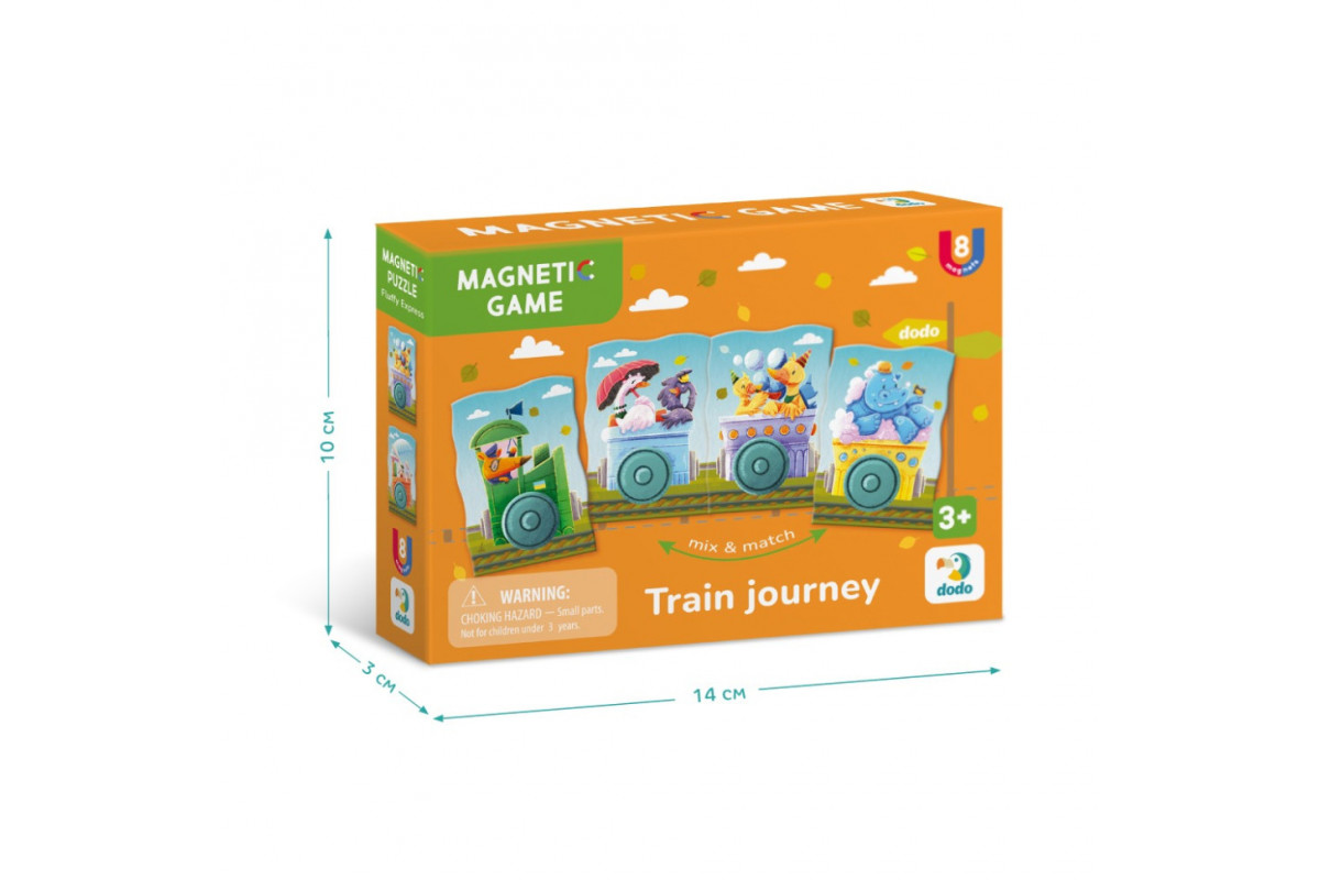 Детская магнитная игра "Путешествие на поезде" 200254, 8 элементов