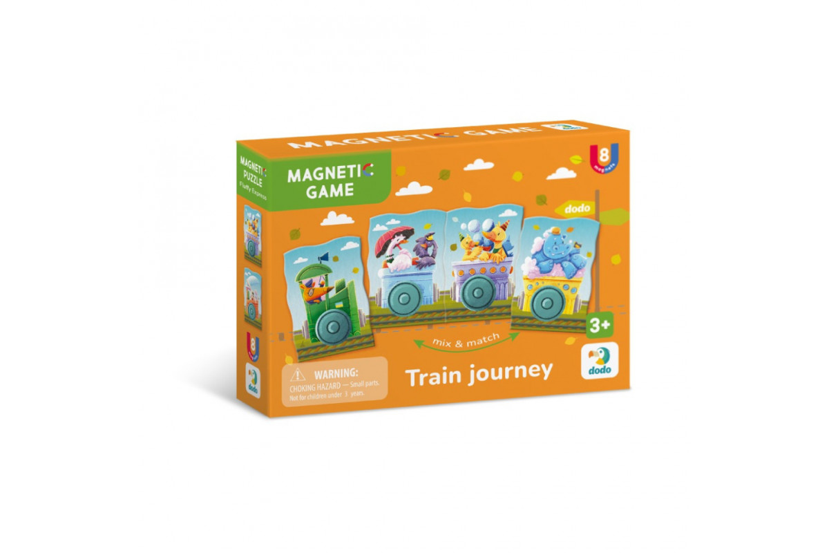 Детская магнитная игра "Путешествие на поезде" 200254, 8 элементов