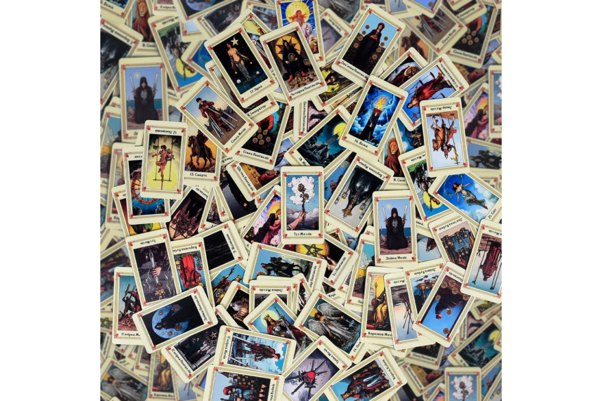 Гадальные карты Таро 30421 карта со ссылкой на инструкцию 78 штук