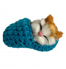 Детский антистресс "Котик спит в вязаном тапочке" MM418(Blue)