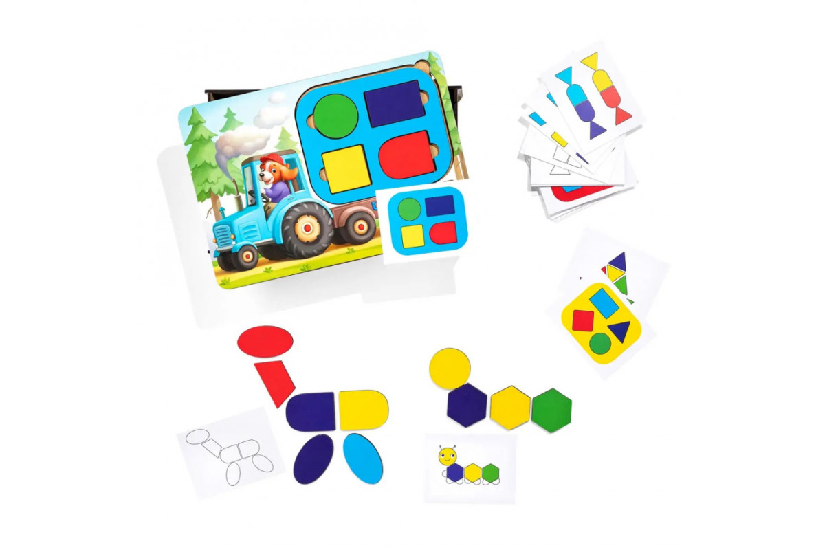 Дитячий пазл-сортер "Трактор" (ПСД195) PSD195 танграм