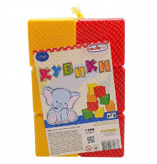 Детские пластиковые кубики 1-068, 12 штук, 4 цвета