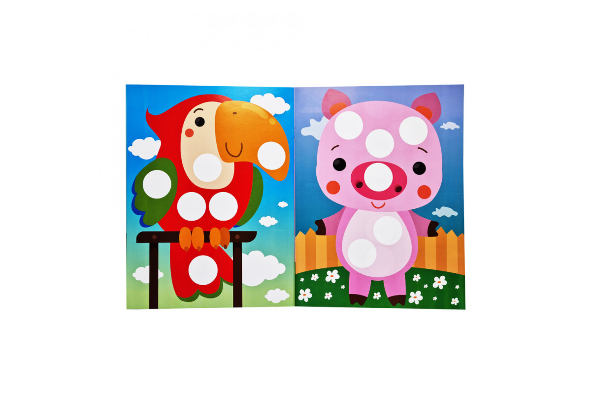 Розвиваюча книжка з наклейками "Кіт" 403945 для найменших