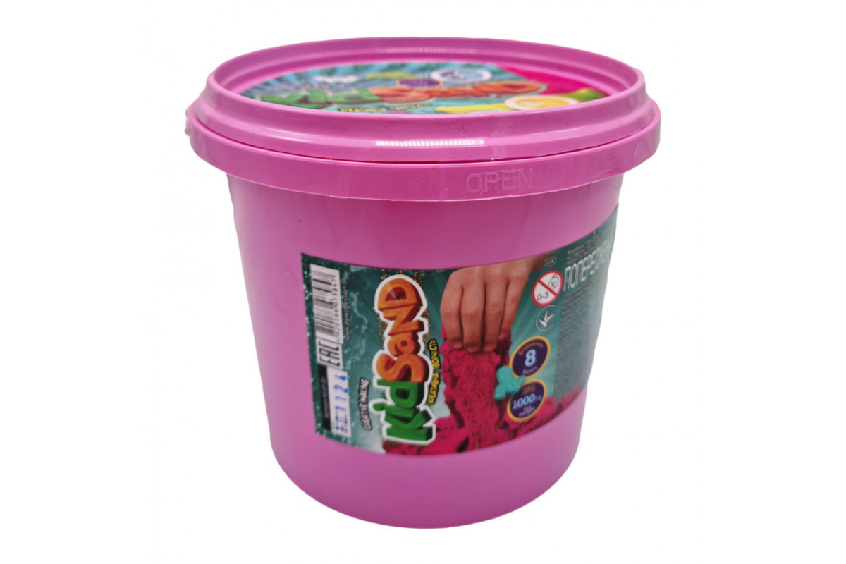 Набір креативної творчості "Кінетичний пісок" KidSand" KS-01-01 відро 1000г Фіолетовий