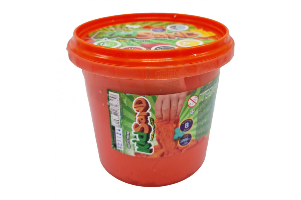 Набор креативного творчества "Кинетический песок" KidSand" KS-01-01 ведро 1000г Оранжевый