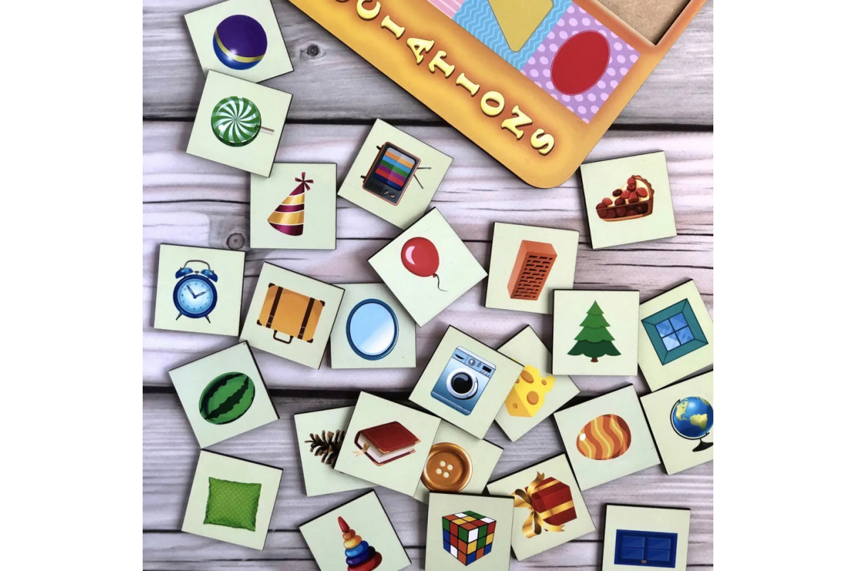 Деревянный пазл-вкладыш "Геометрические фигуры" Ubumblebees (ПСД097) PSD097 сортер-ассоциации