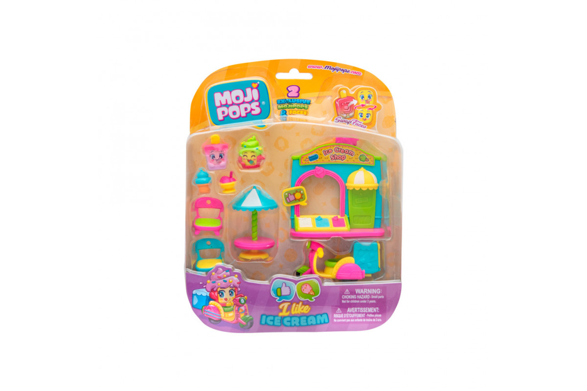 Игровой набор Джелатерия Moji Pops PMPSB216IN20, 2 фигурки, аксессуары