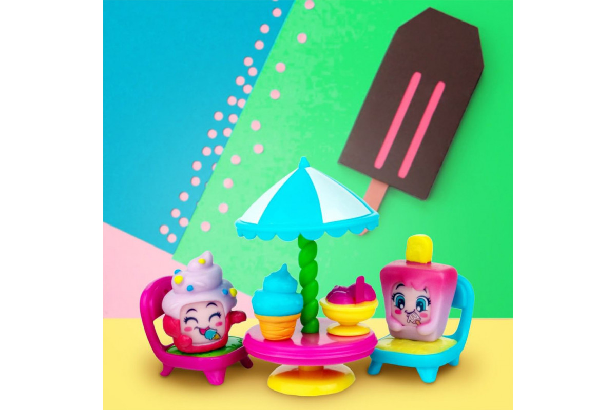 Игровой набор Джелатерия Moji Pops PMPSB216IN20, 2 фигурки, аксессуары