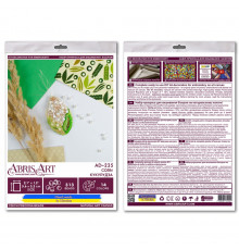 Набор для вышивания бисером украшения "Кукуруза" AD-235 на натуральном холсте