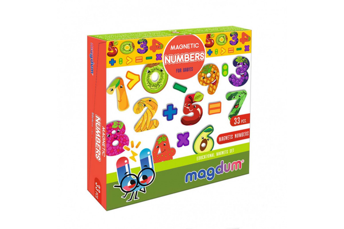 Детский набор магнитов Цифры ML4031-38 EN