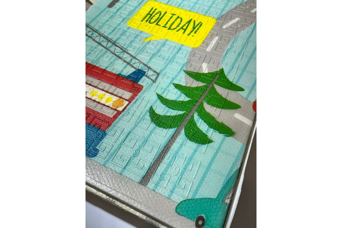 Термоковрик двухсторонний Транспорт K6601-1, 120х180 см