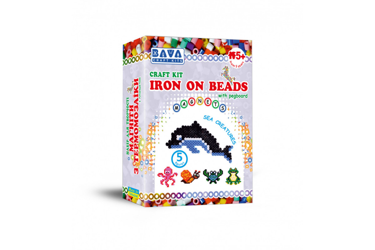 Детский набор для творчества. Магниты с термомозаики "Морские" TM-003, 5 фигур