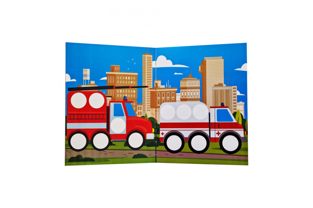 Розвиваюча книжка з наклейками "Авто" 403952 для найменших