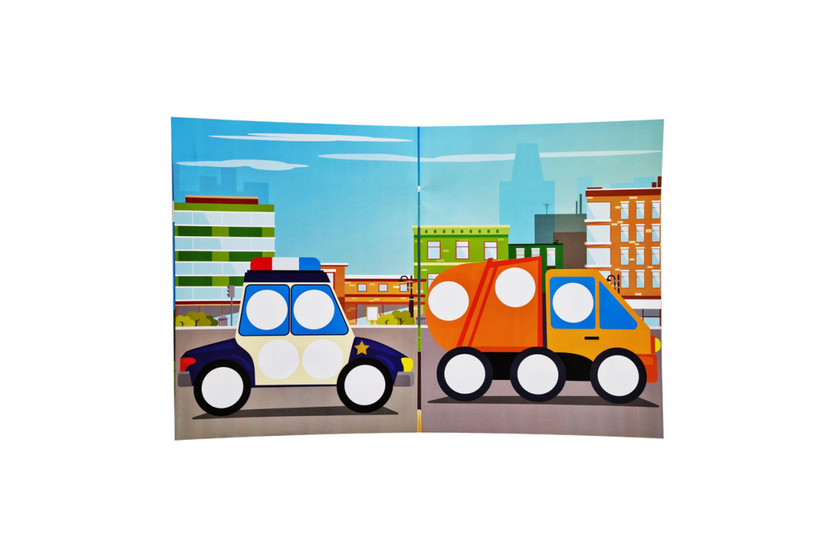 Розвиваюча книжка з наклейками "Авто" 403952 для найменших