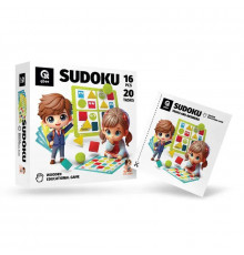 Деревянная детская логическая игра "Судоку геометрическое" QB800-001, 16 элементов