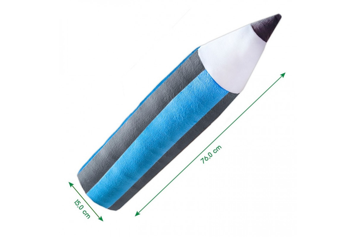 Мягконабивная игрушка "Карандаш" МС 180302-01 серо-голубой 76 см