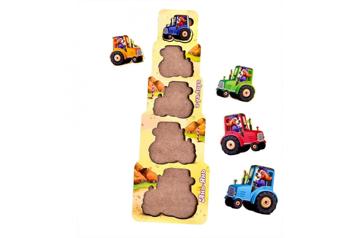 Настільна гра-сортер "Цуценята-трактористи" Ubumblebees (ПСФ068) PSF068 більше-менше