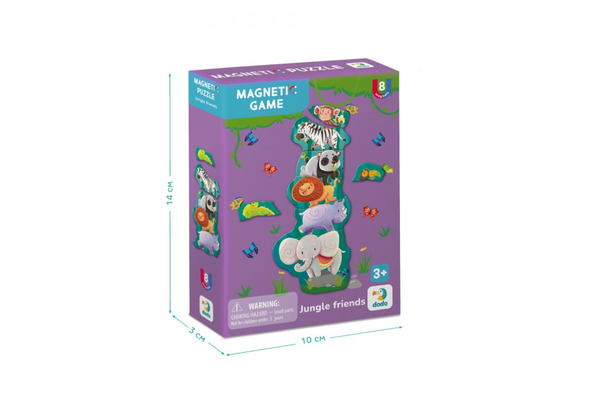 Детская магнитная игра "Друзья из джунглей" 200256, 8 элементов