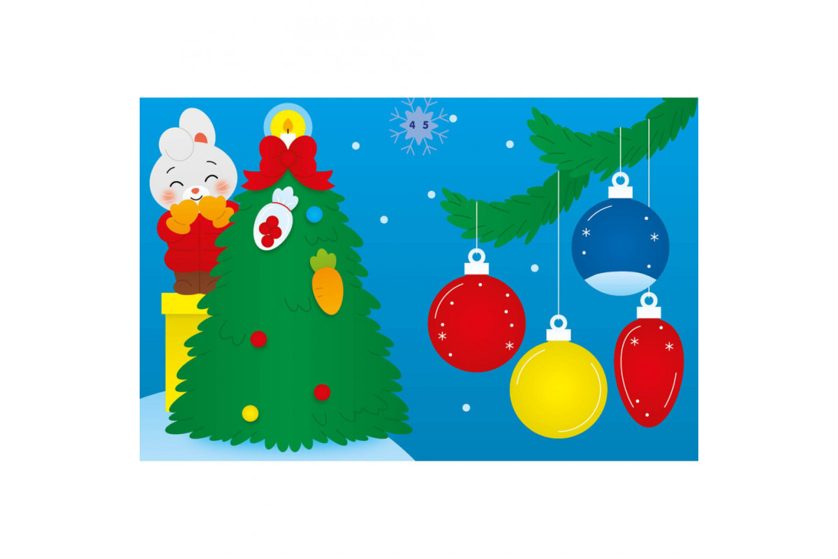 Набор для творчества "Аппликации наклейками Зайчик" 1655005, 30 наклеек