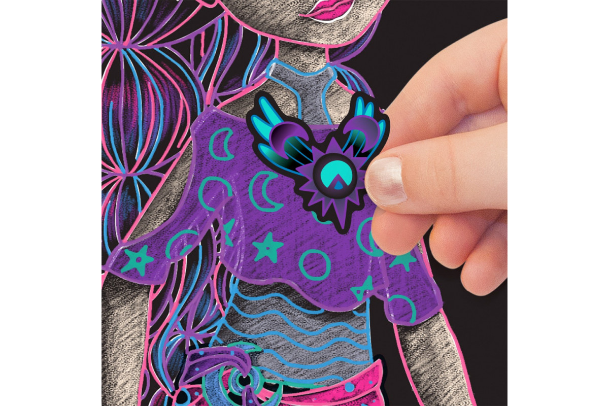 Набор для творчества Скетчбук: Эклипсия, черные листы Nebulous Stars 11121, 8 ручек