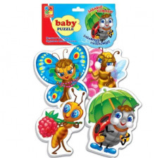 Детские беби пазлы "Веселые букашки"  VT1106-82 на укр. языке