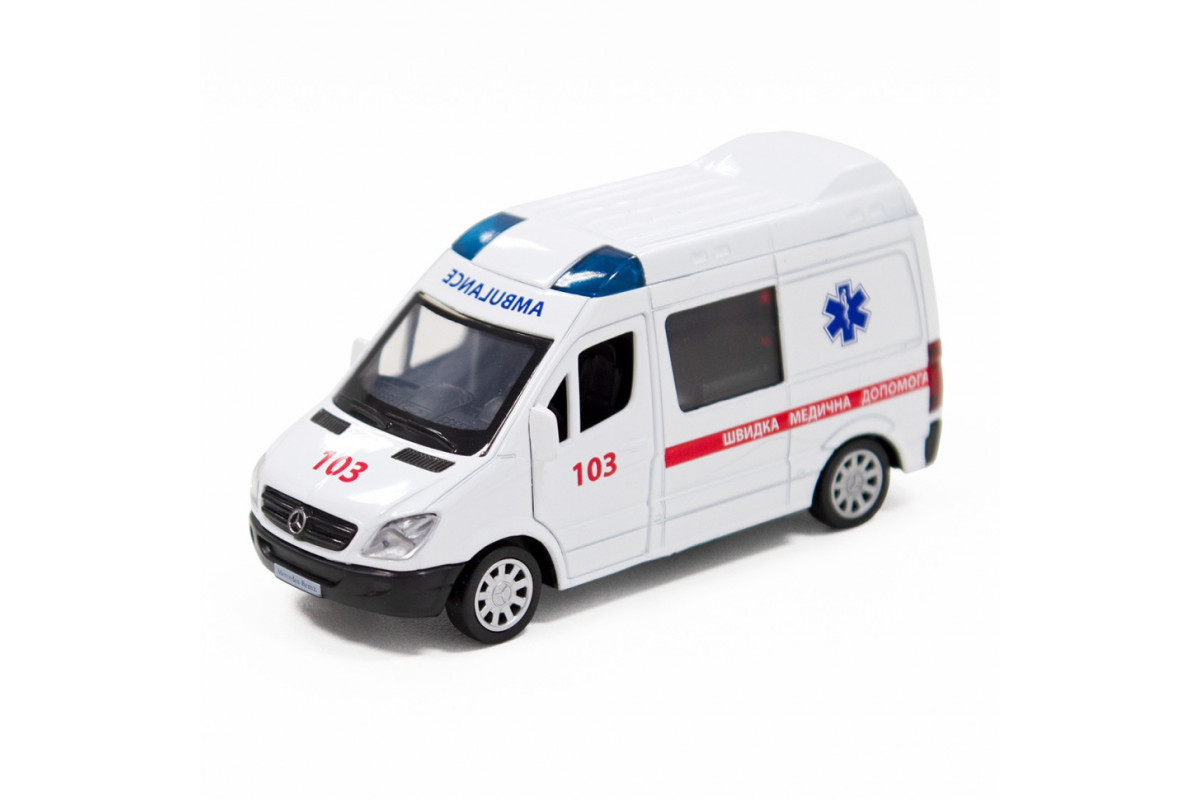 Автомодель детская Скорая помощь MERCEDES-BENZ SPRINTER TechnoDrive 250295 инерционная