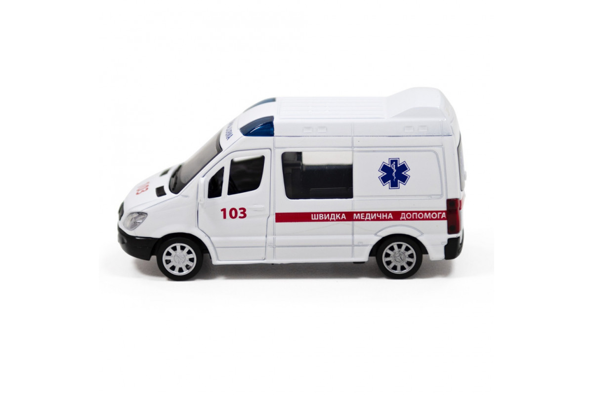 Автомодель детская Скорая помощь MERCEDES-BENZ SPRINTER TechnoDrive 250295 инерционная