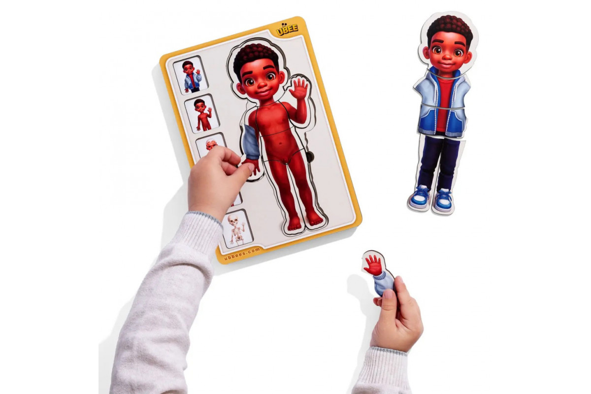 Дерев'яний пазл-вкладиш "Анатомія людини - хлопчик-3" (ПСД262) PSD262 будова тіла