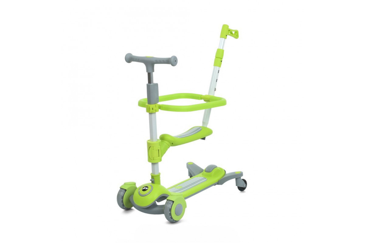 Самокат детский трехколесный 3 в 1 JR3-127-GR, колеса со светом