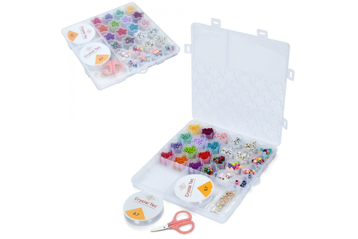 Набор бисера для изготовления креативных аксессуаров A103-15E, нитки, бусины