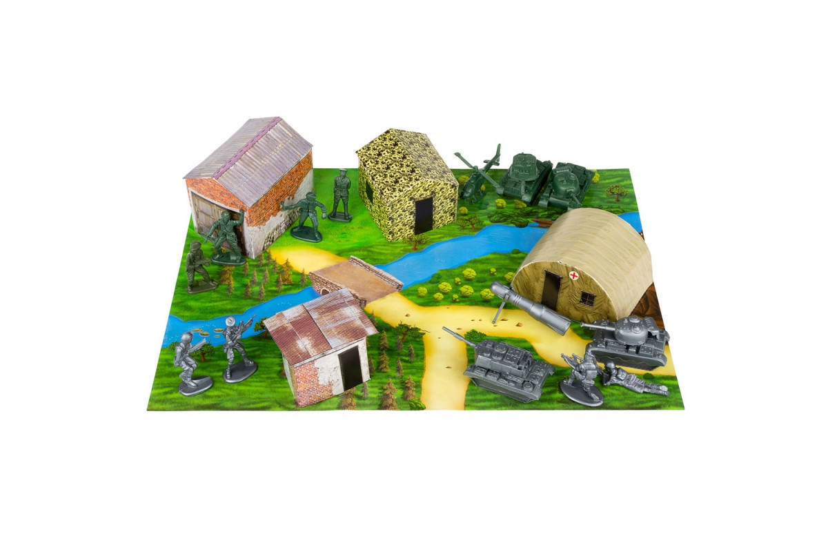 Дитячий ігровий набір солдатиків "Битва" 1-049 з танками