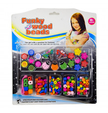 Набор бисера TX1134A, деревяные бусины, резинка TX1134A