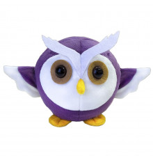 Мягконабивная игрушка "Круглик Сова" МС 080501-12 бело-фиолетовый 18 см