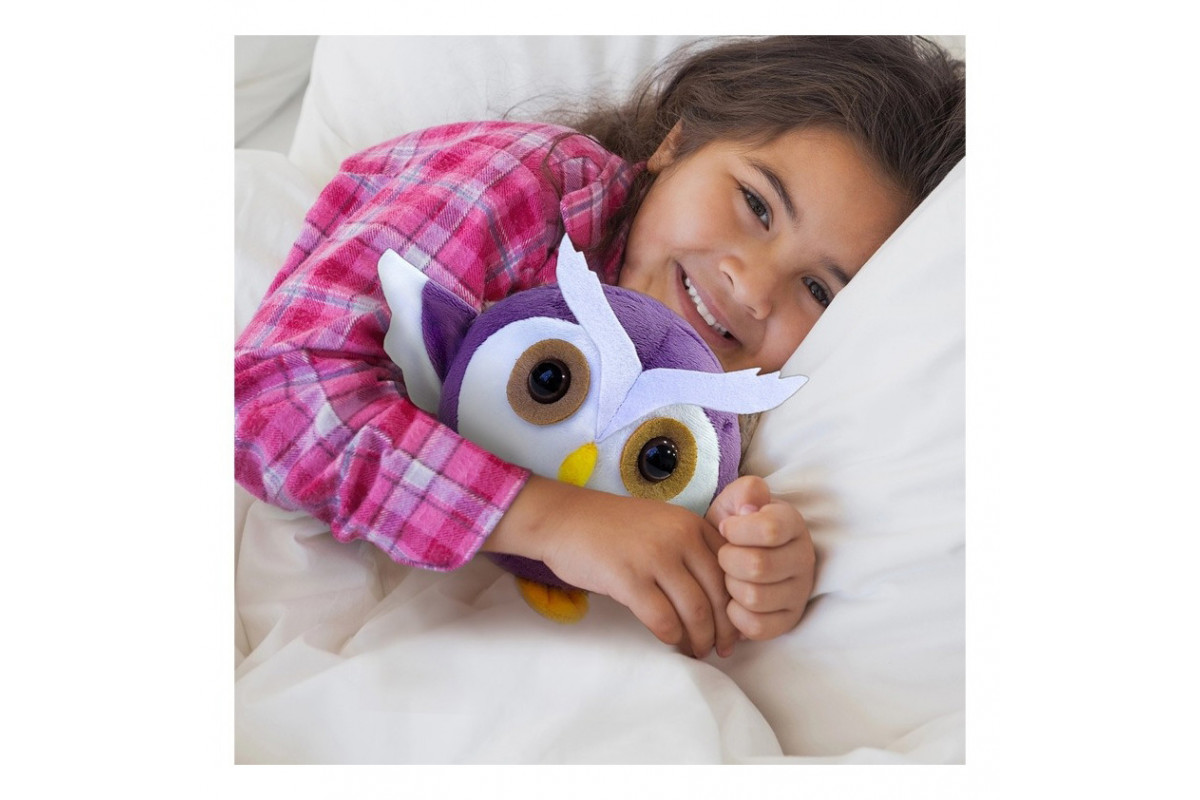 М'яконабивна іграшка "Круглик Сова" МС 080501-12 біло-фіолетовий 18 см