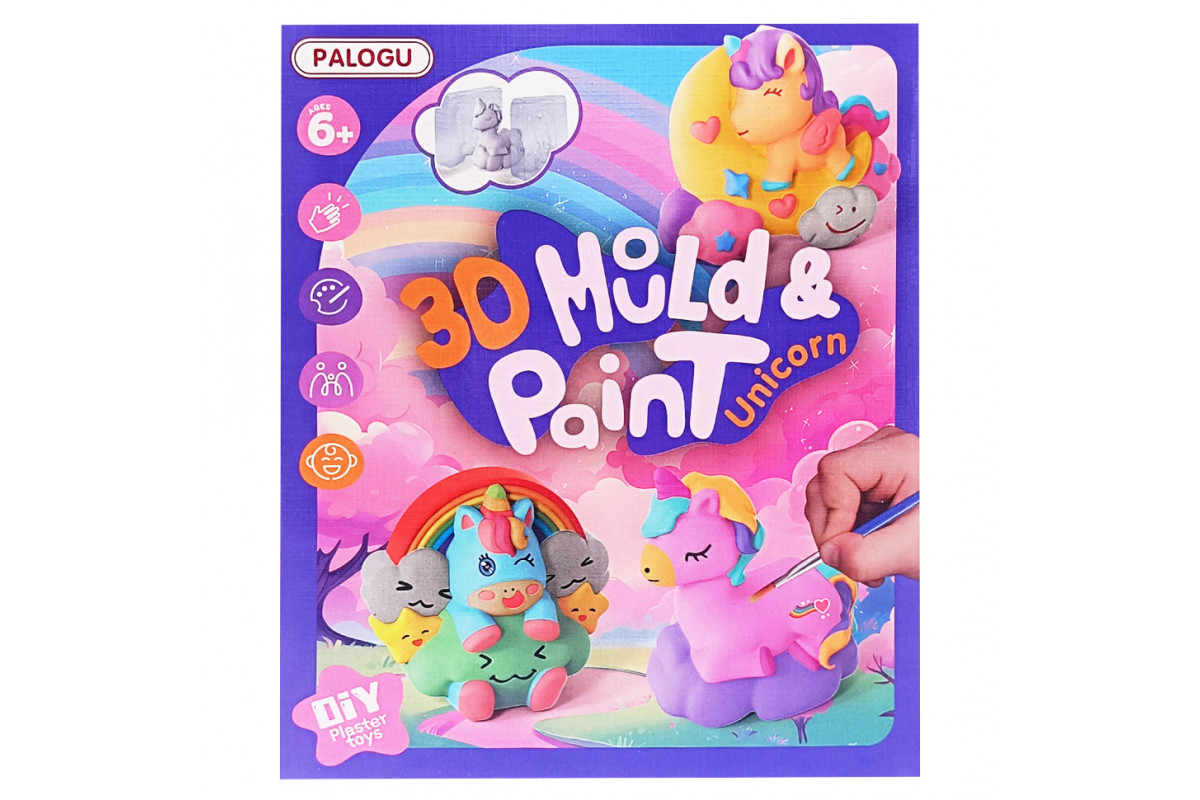 Набір для творчості Гіпсова розмальовка "Unicorn" S138-34(Unicorn) гіпс, форми, фарби