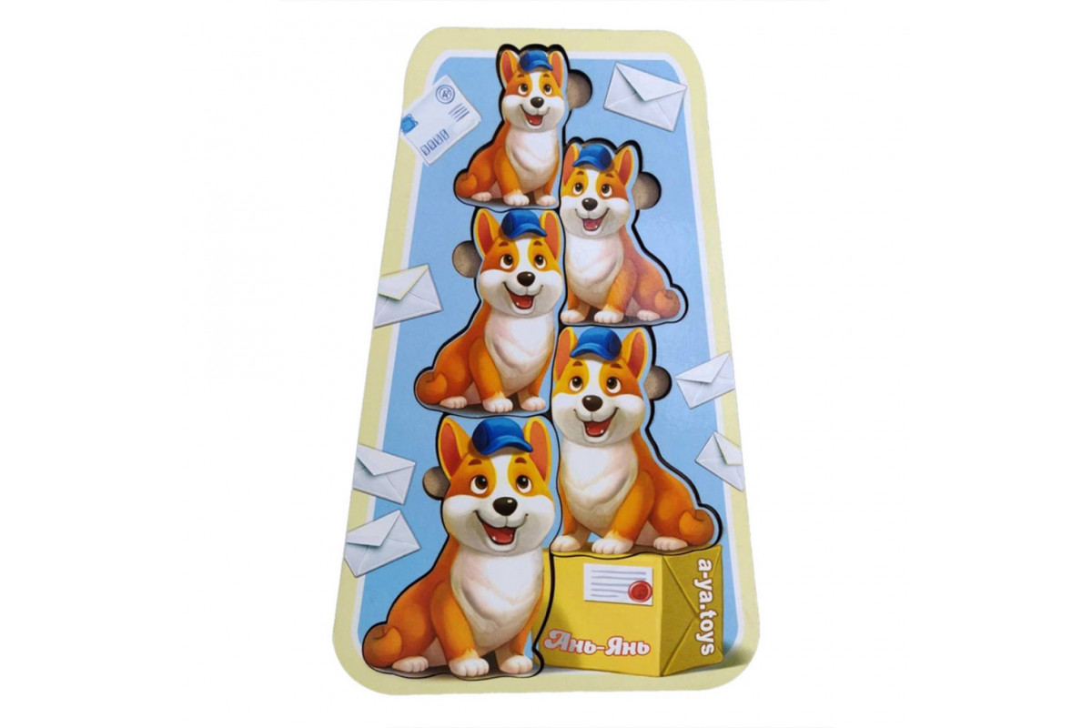 Настольная игра-сортер "Корги-почтальоны" Ubumblebees (ПСФ069) PSF069 больше-меньше