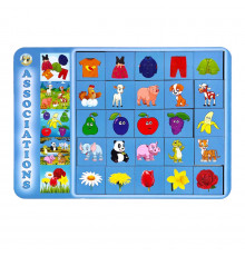 Деревянный пазл-вкладыш "Ассоциации - 2" Ubumblebees (ПСД099) PSD099, 25 плашек