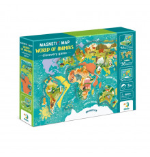 Детская магнитная карта мира животных 200267, 36 элементов