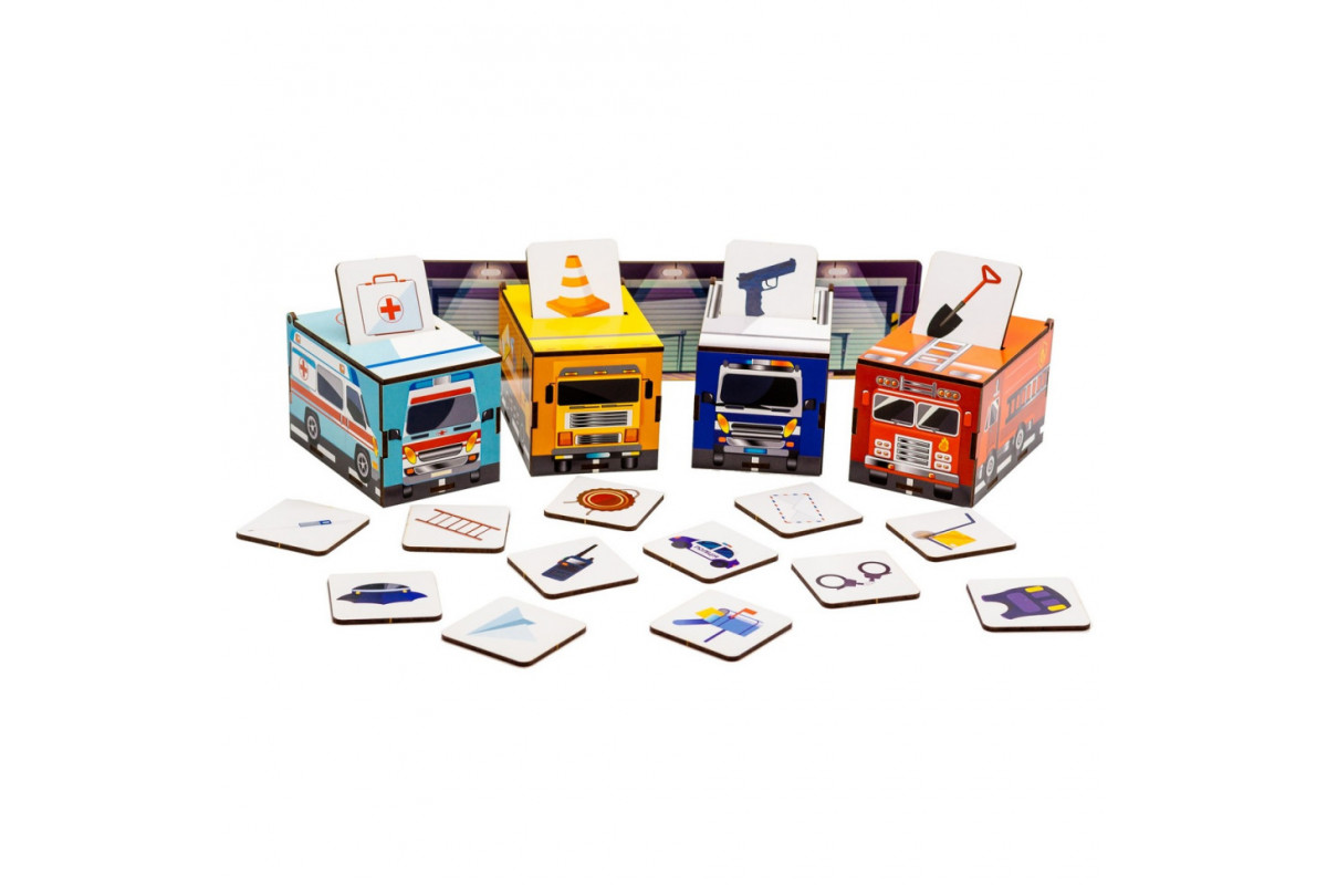 Детский Сортер Монтессори "Машинки" Puz-87873