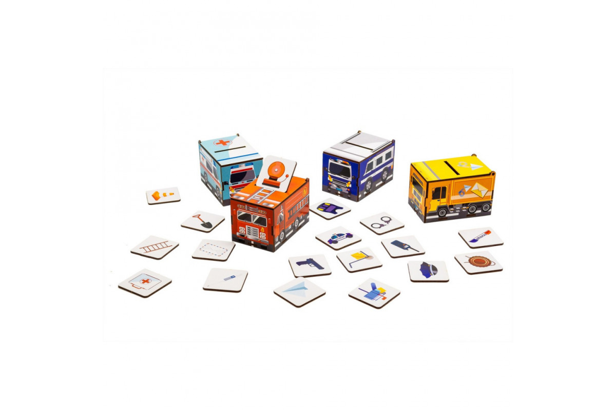 Детский Сортер Монтессори "Машинки" Puz-87873