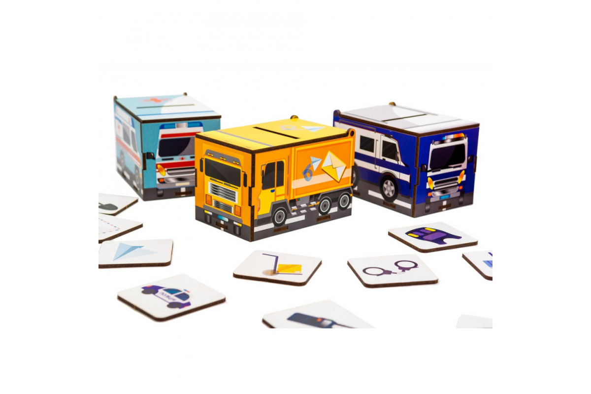 Детский Сортер Монтессори "Машинки" Puz-87873