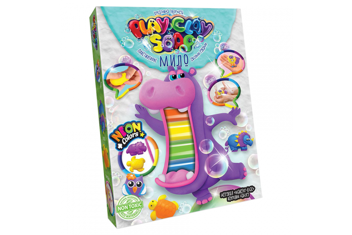 Набор креативного творчества "Пластилиновое мыло" Play Clay Soap PCS-03 средний Бегемот